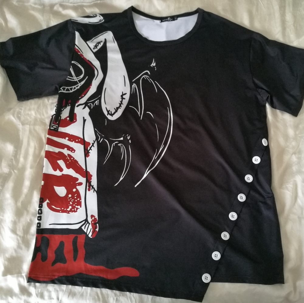 Tshirt buttons oversize